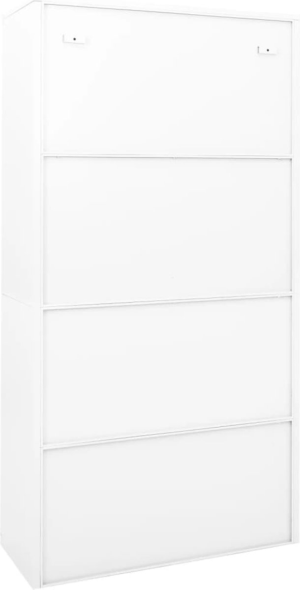 Vidaxl Kantoorkast Met Schuifdeuren 90x40x180 Cm Staal - Wit