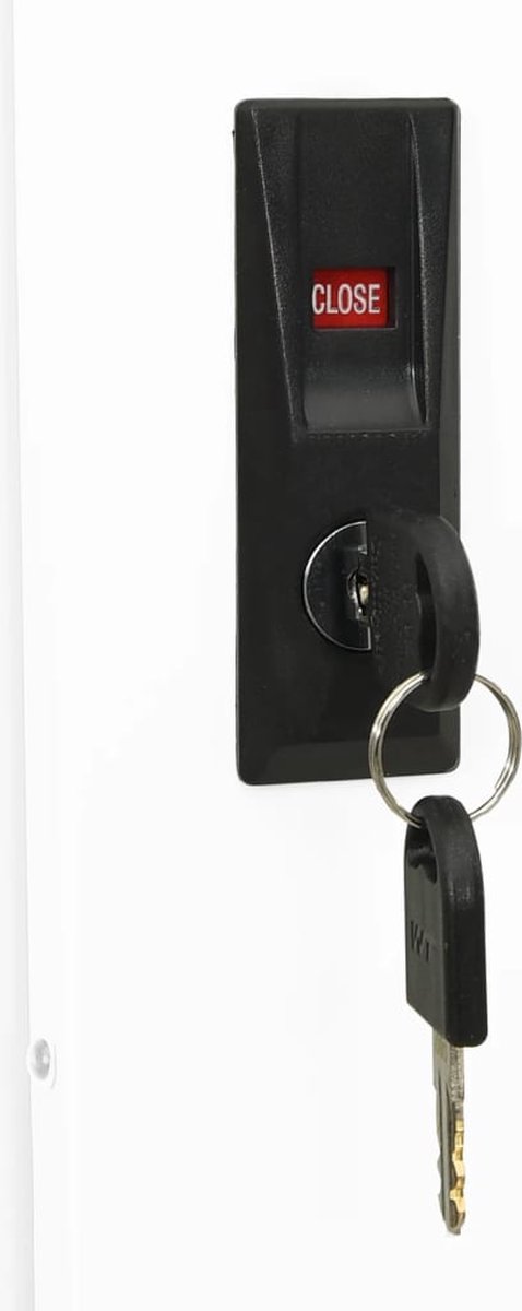 Vidaxl Kantoorkast Met Schuifdeuren 90x40x180 Cm Staal - Wit