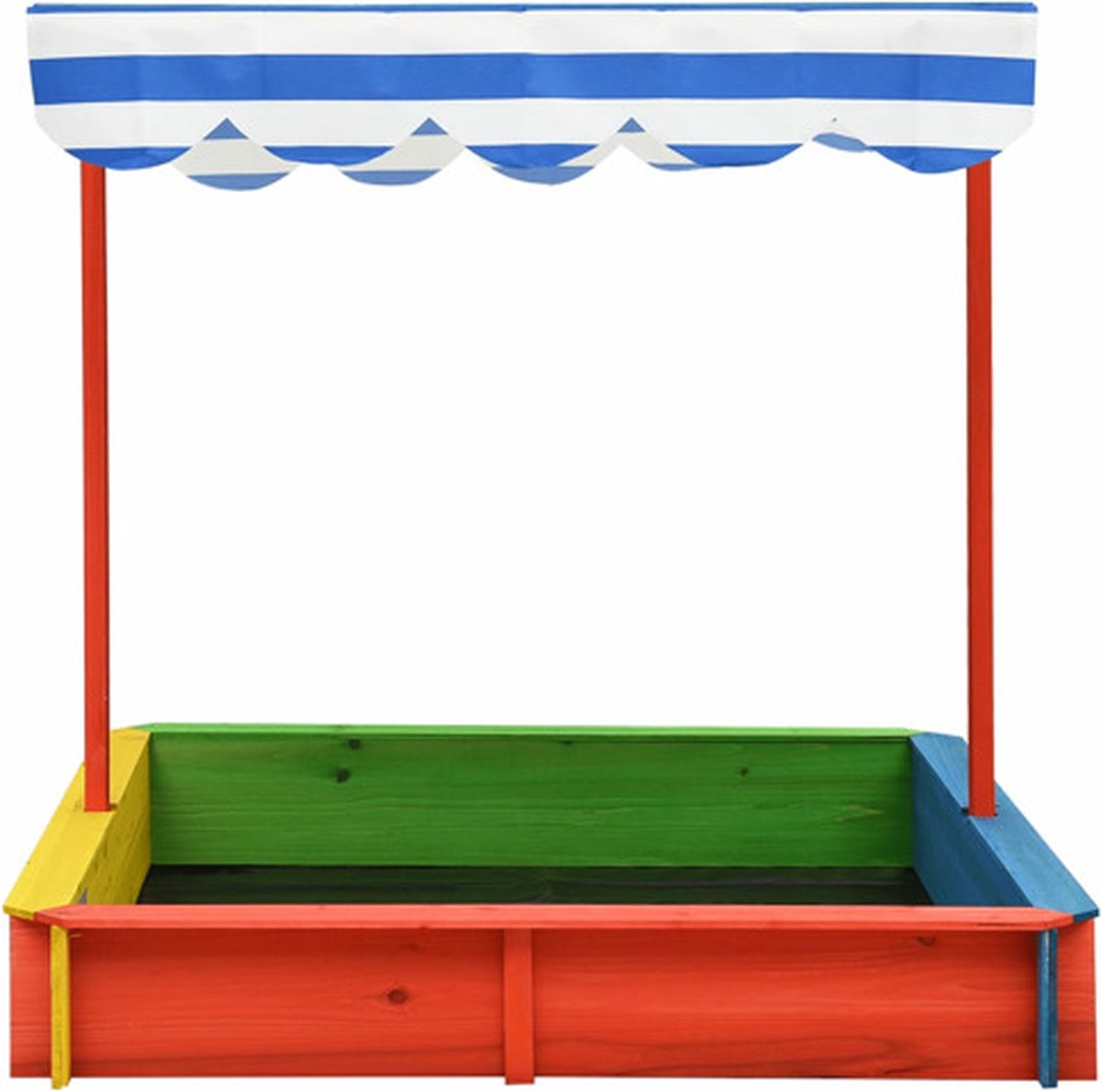 Vidaxl Zandbak Met Verstelbaar Dak Uv50 Vurenhout Meerkleurig