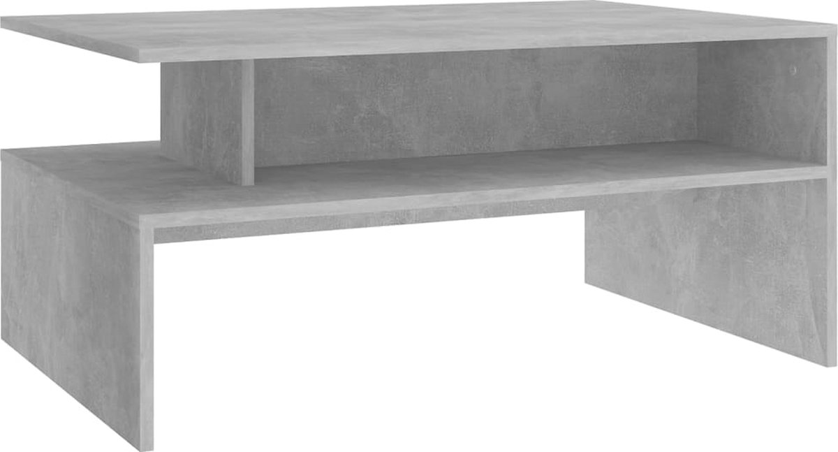 Vidaxl Salontafel 90x60x42,5 Cm Spaanplaat Beton - Grijs