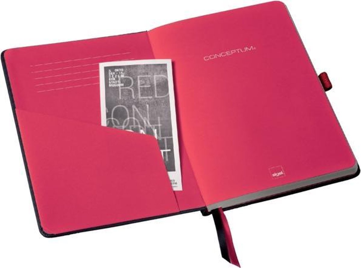 Notitieboek Sigel Conceptum Red Edition Hardcover A5 Lijn - Zwart