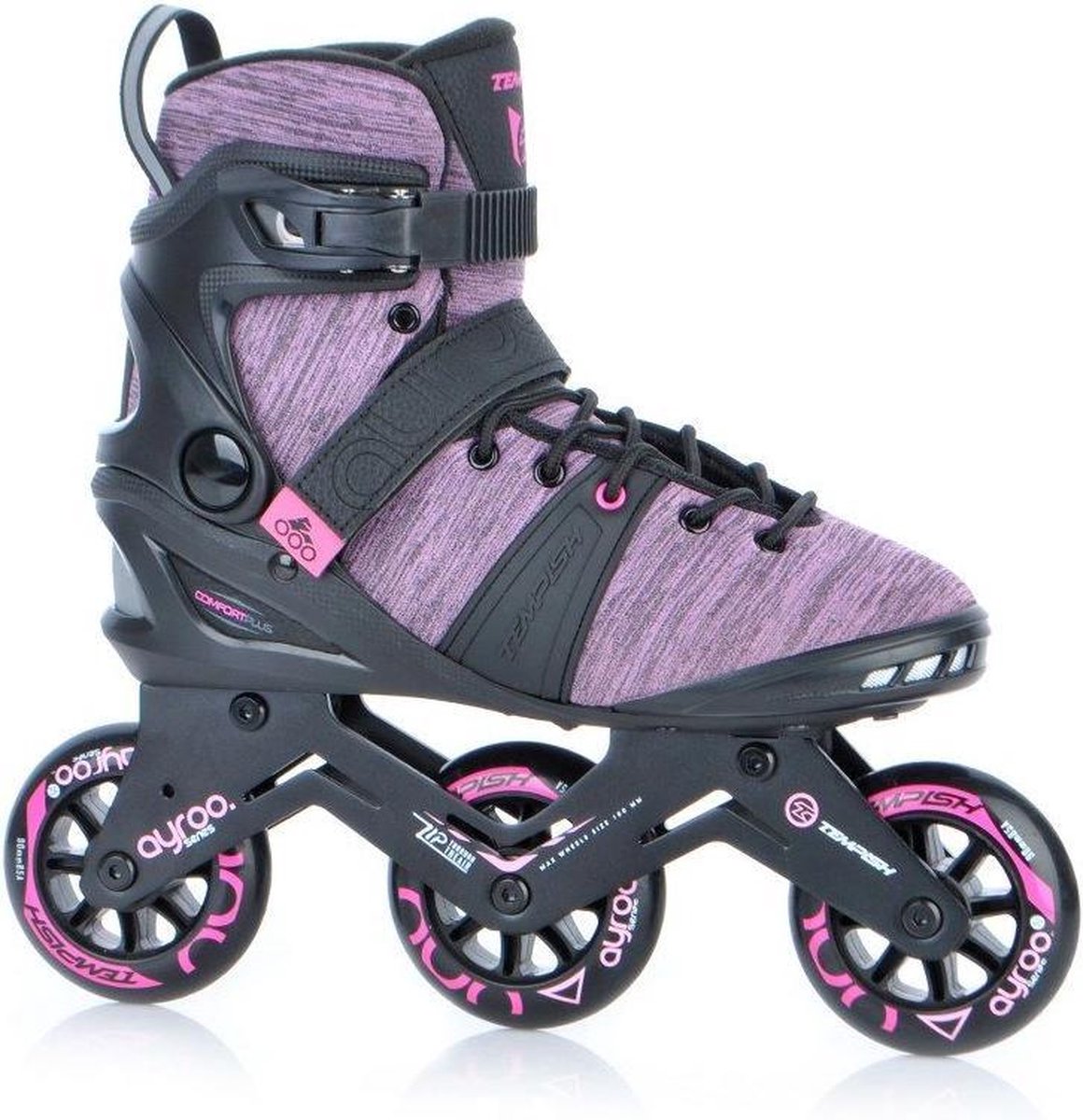 Tempish Inlineskates Ayroo 3x90 Dames 85a Zwart/ Maat 43 - Roze