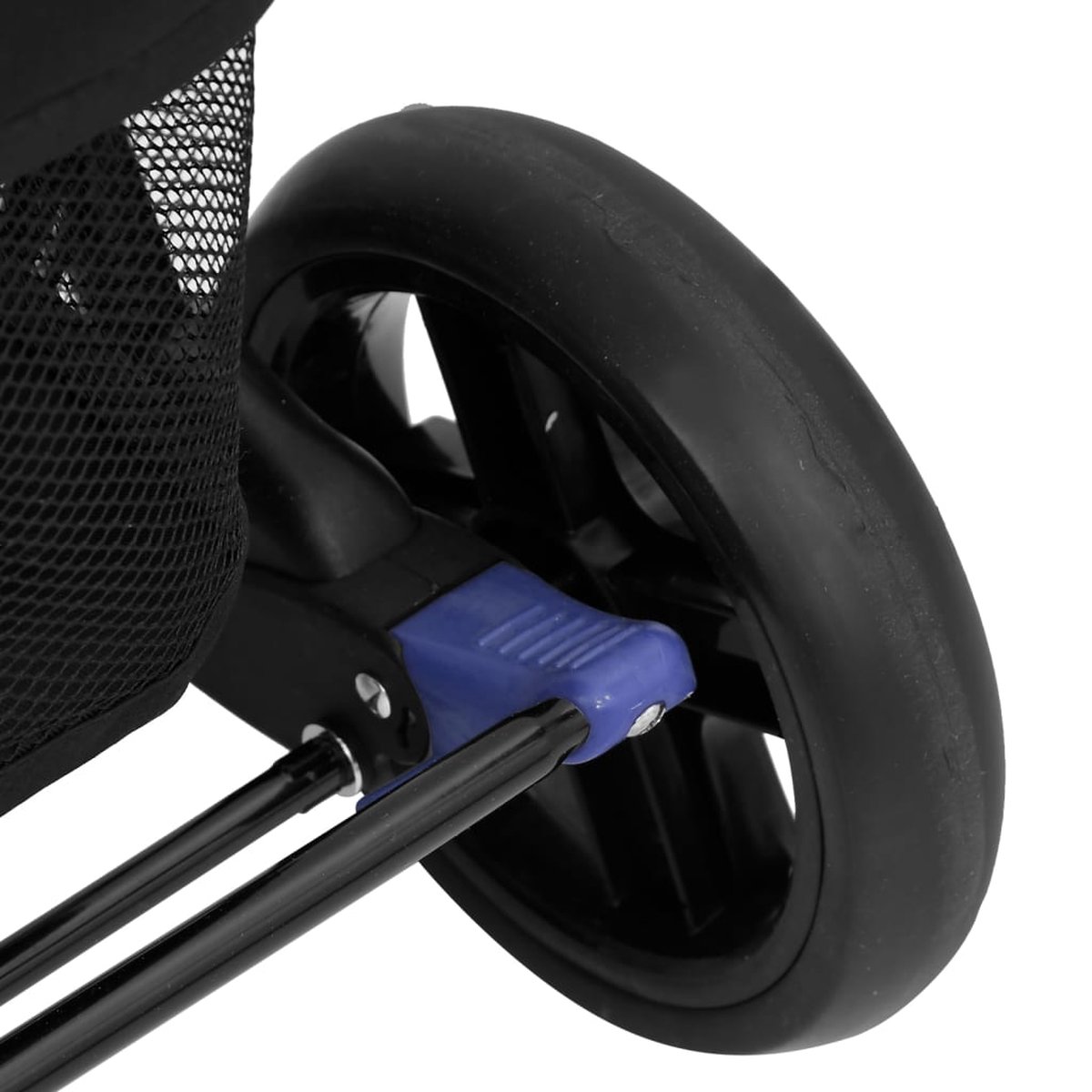 Vidaxl Tweelingkinderwagen Staal Marine - Blauw