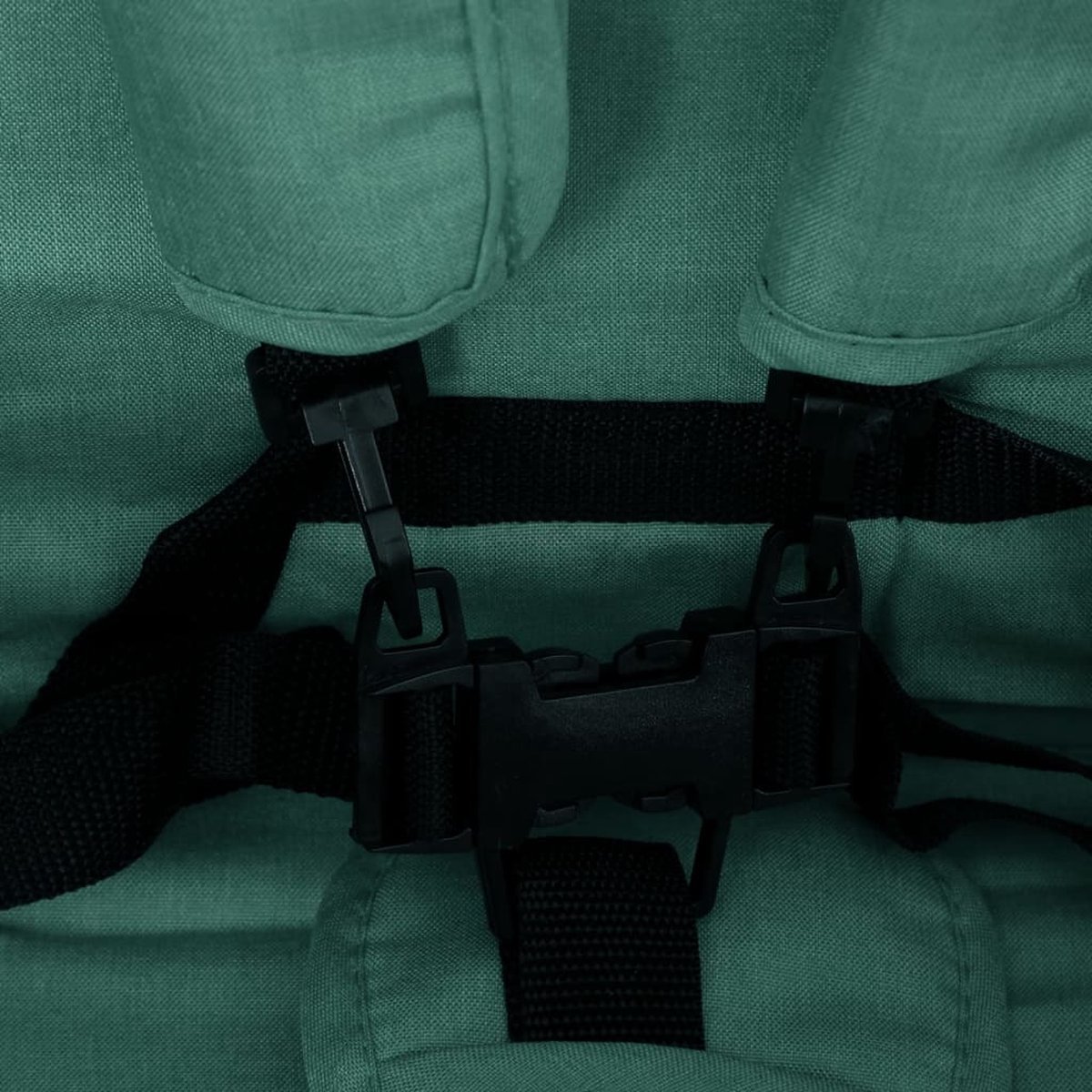 Vidaxl Tweelingkinderwagen Tandem Staal - Groen