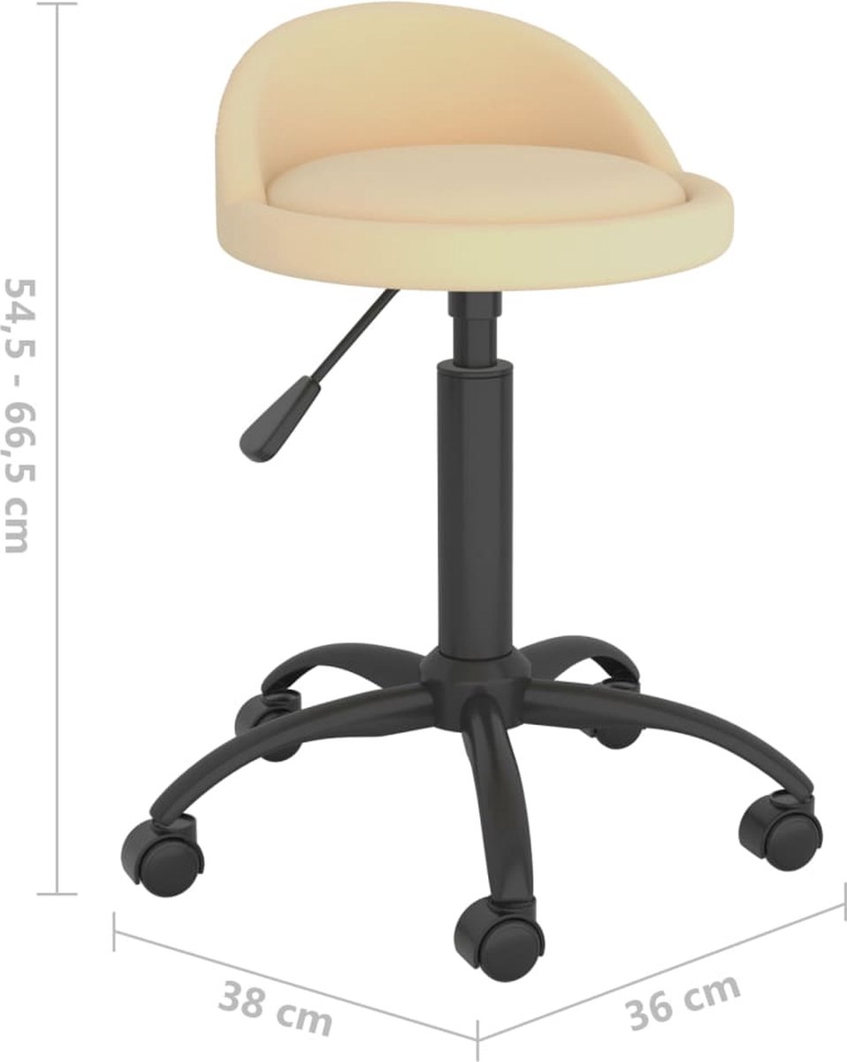 Vidaxl Eetkamerstoelen Draaibaar 4 St Fluweel Crèmekleurig