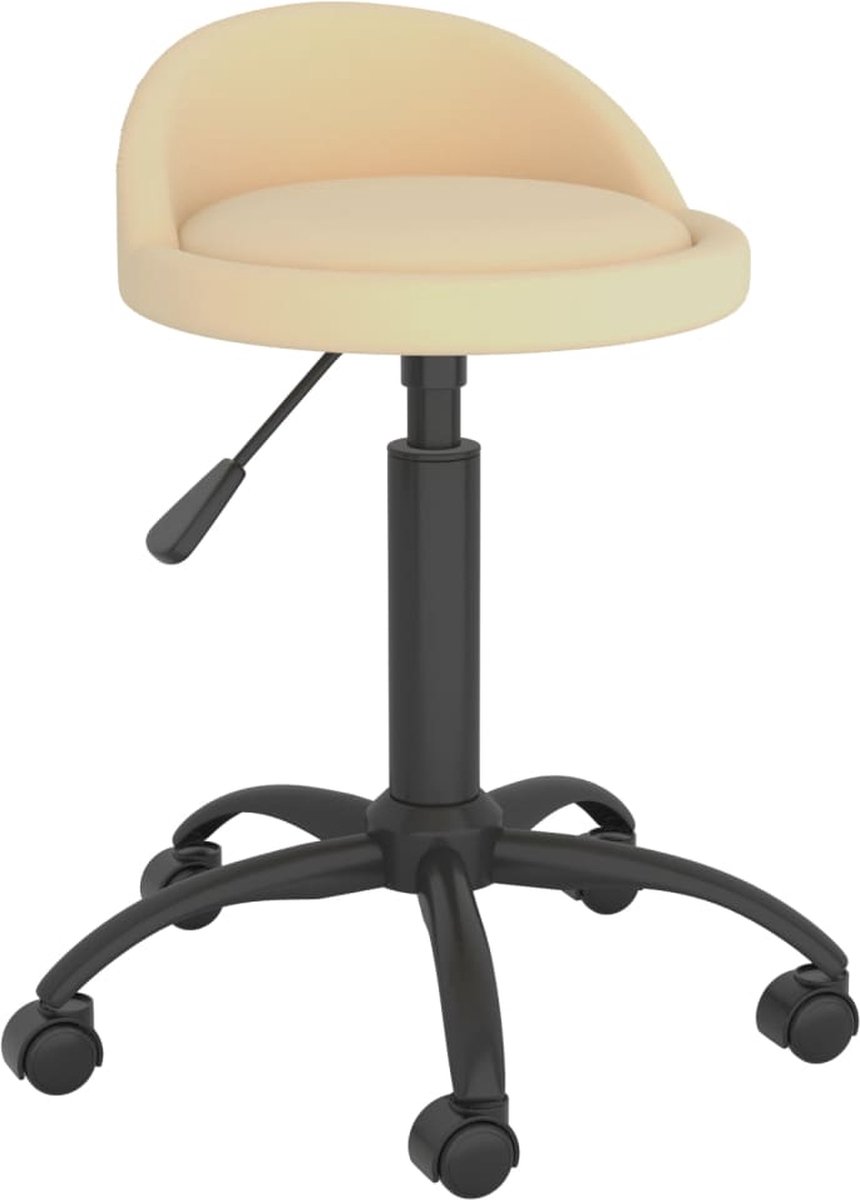 Vidaxl Eetkamerstoelen Draaibaar 4 St Fluweel Crèmekleurig