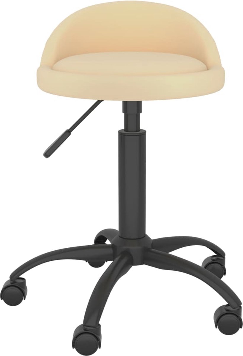 Vidaxl Eetkamerstoelen Draaibaar 4 St Fluweel Crèmekleurig