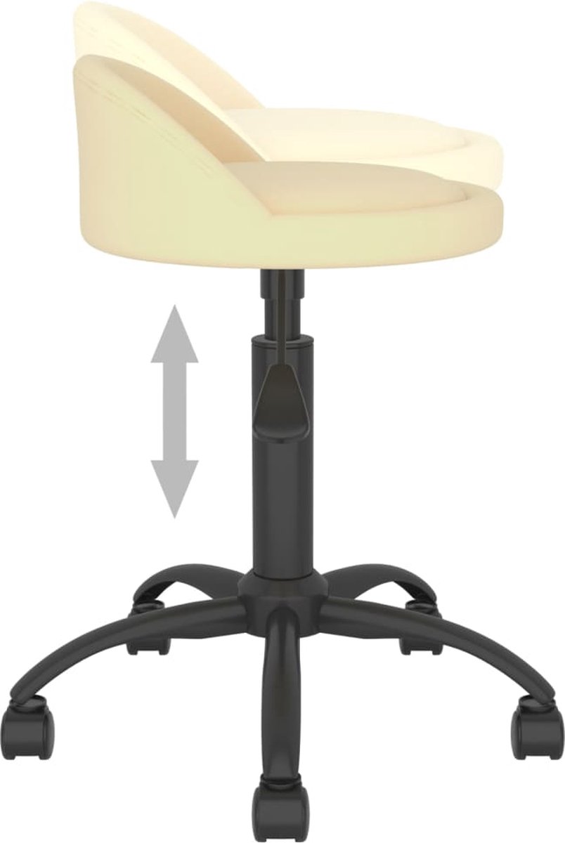 Vidaxl Eetkamerstoelen Draaibaar 4 St Fluweel Crèmekleurig