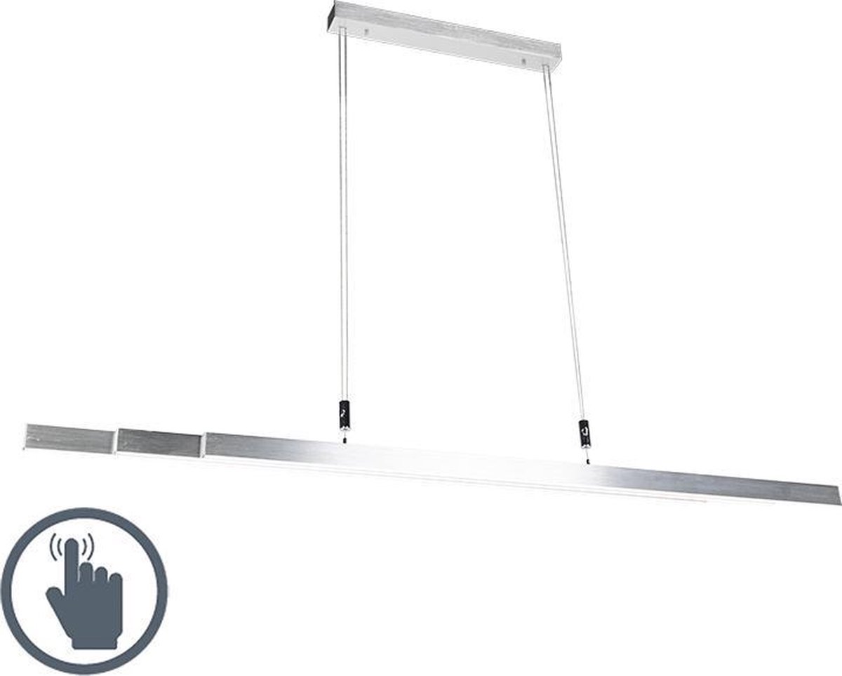 Lamponline Hanglamp Adriana Verstelbaar L 120-180 Cm Mat-chroom - Silver