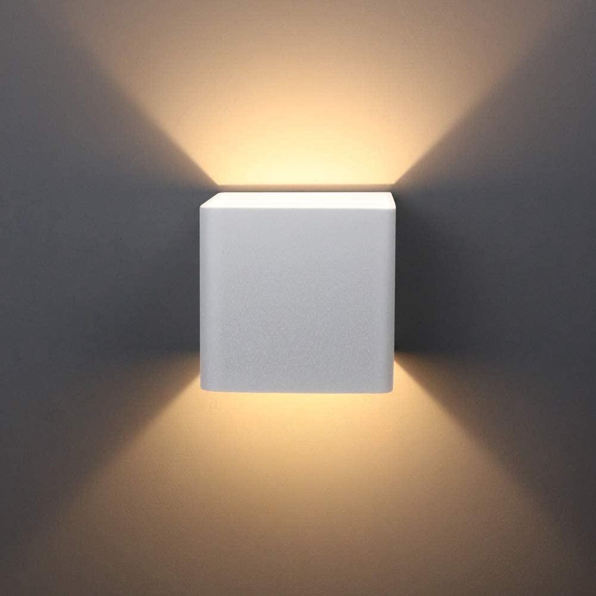Highlight Wandlamp Stretto 6 Watt 10x10 Cm Mat Chroom - Grijs