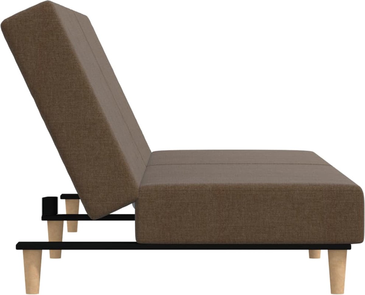 Vidaxl Slaapbank 2-zits Stof - Bruin