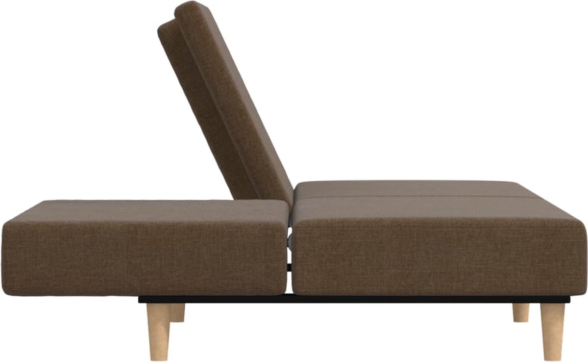 Vidaxl Slaapbank 2-zits Stof - Bruin