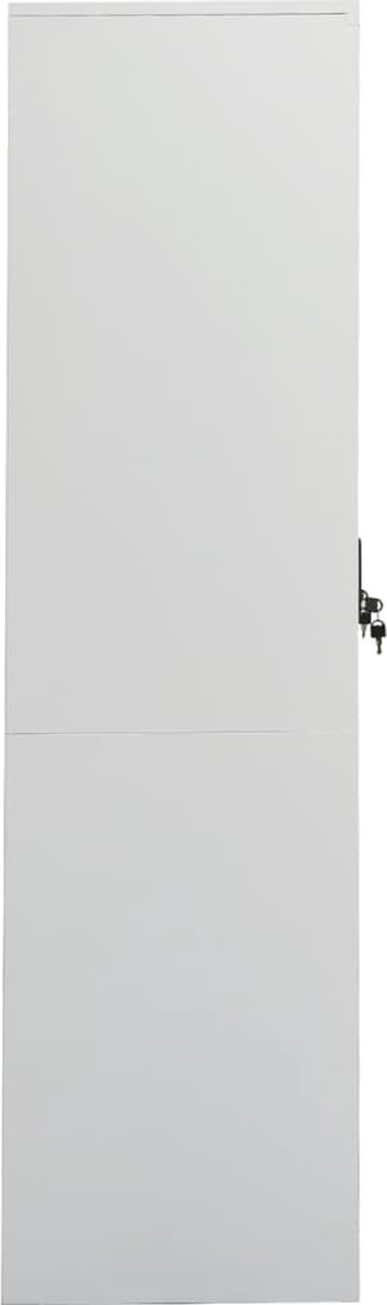 Vidaxl Kledingkast 80x50x180 Cm Staal Licht - Grijs
