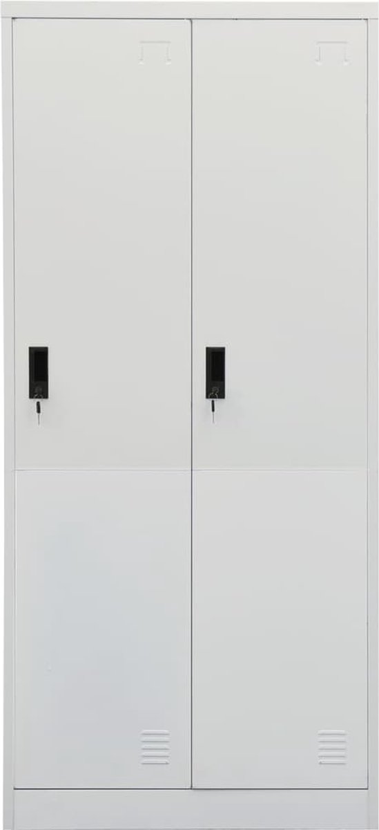 Vidaxl Kledingkast 80x50x180 Cm Staal Licht - Grijs