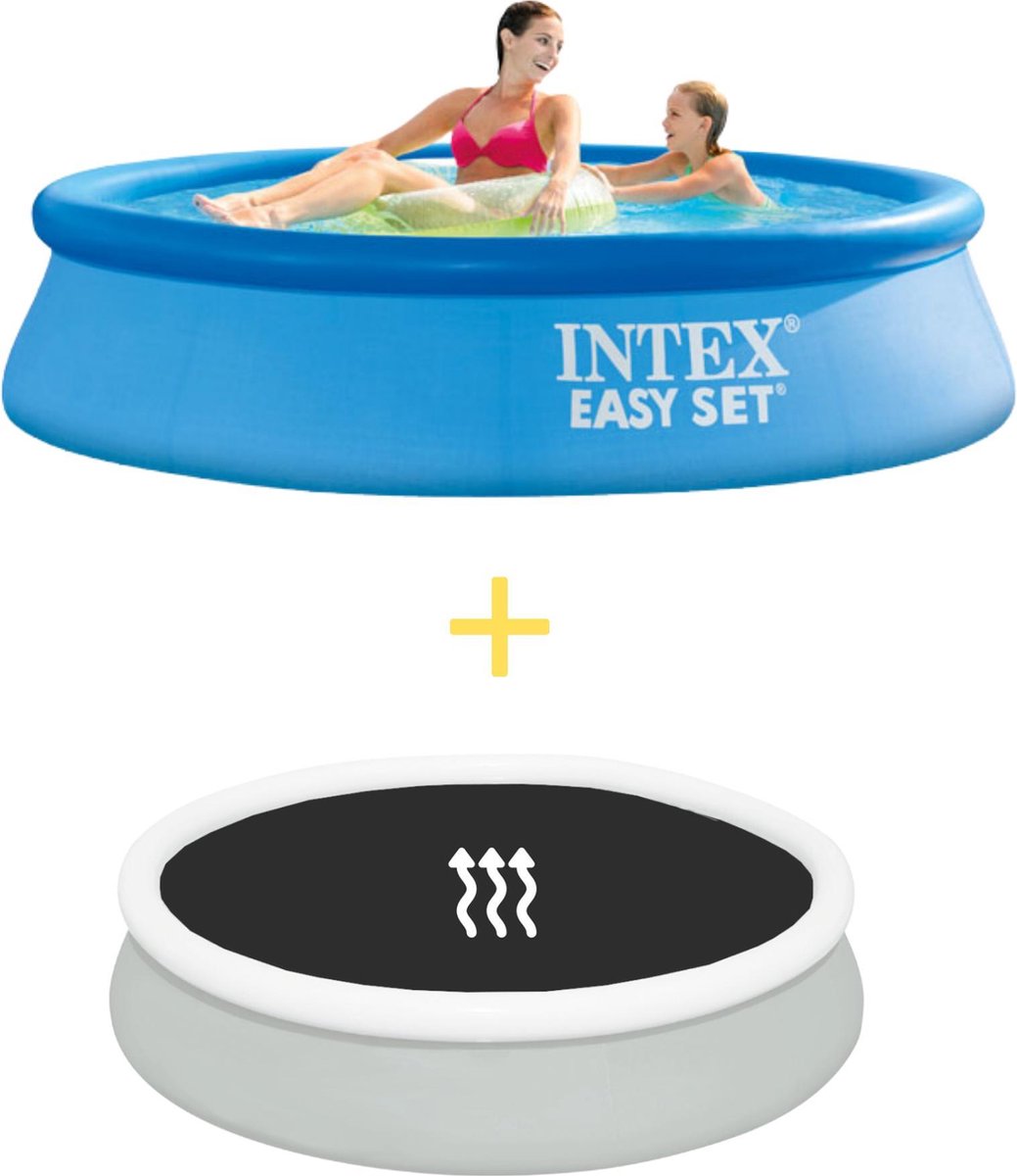 Intex Zwembad - Easy Set - 244 X 61 Cm - Inclusief Solarzeil - Blauw