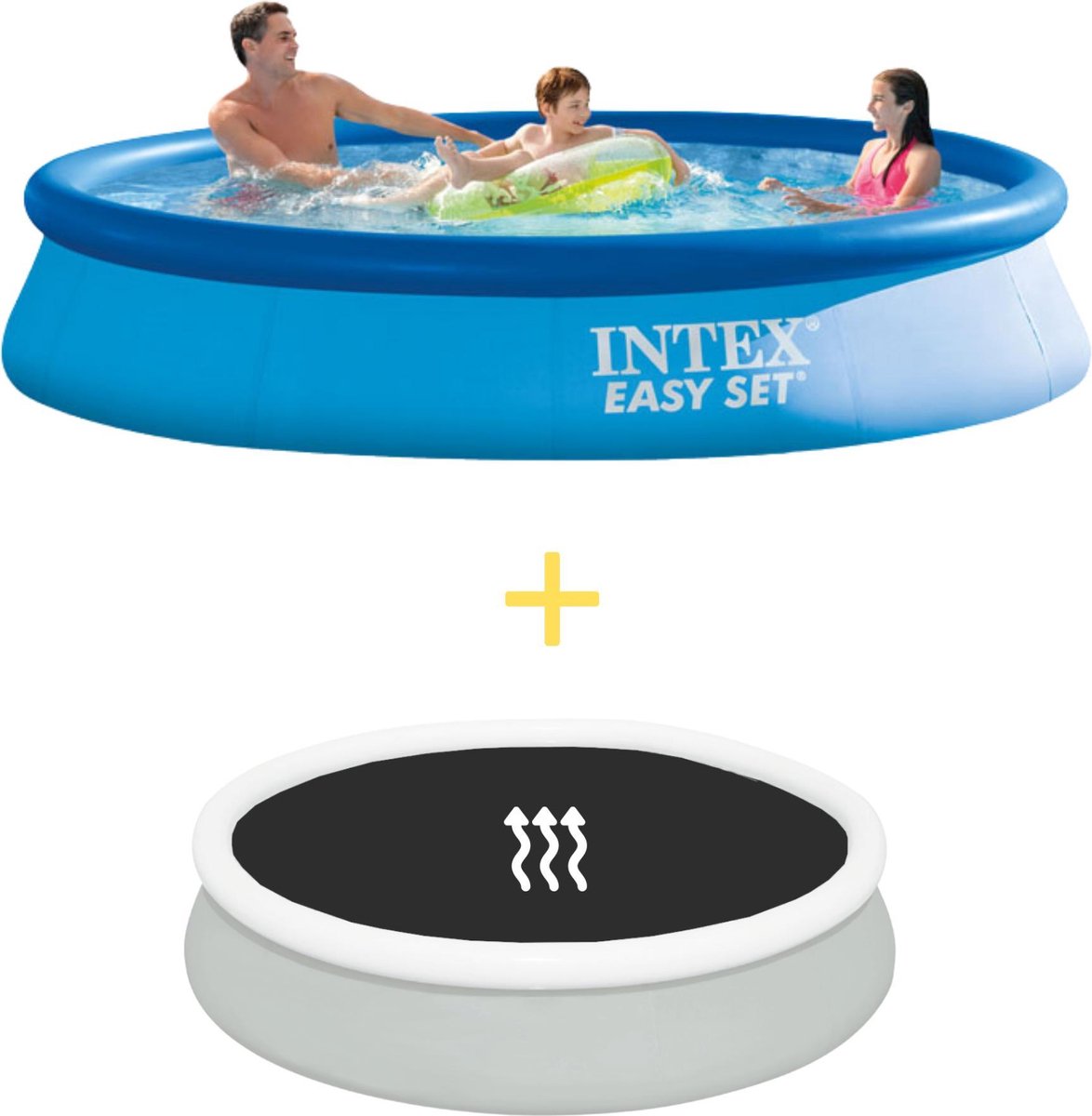 Intex Zwembad - Easy Set - 366 X 76 Cm - Inclusief Solarzeil - Blauw