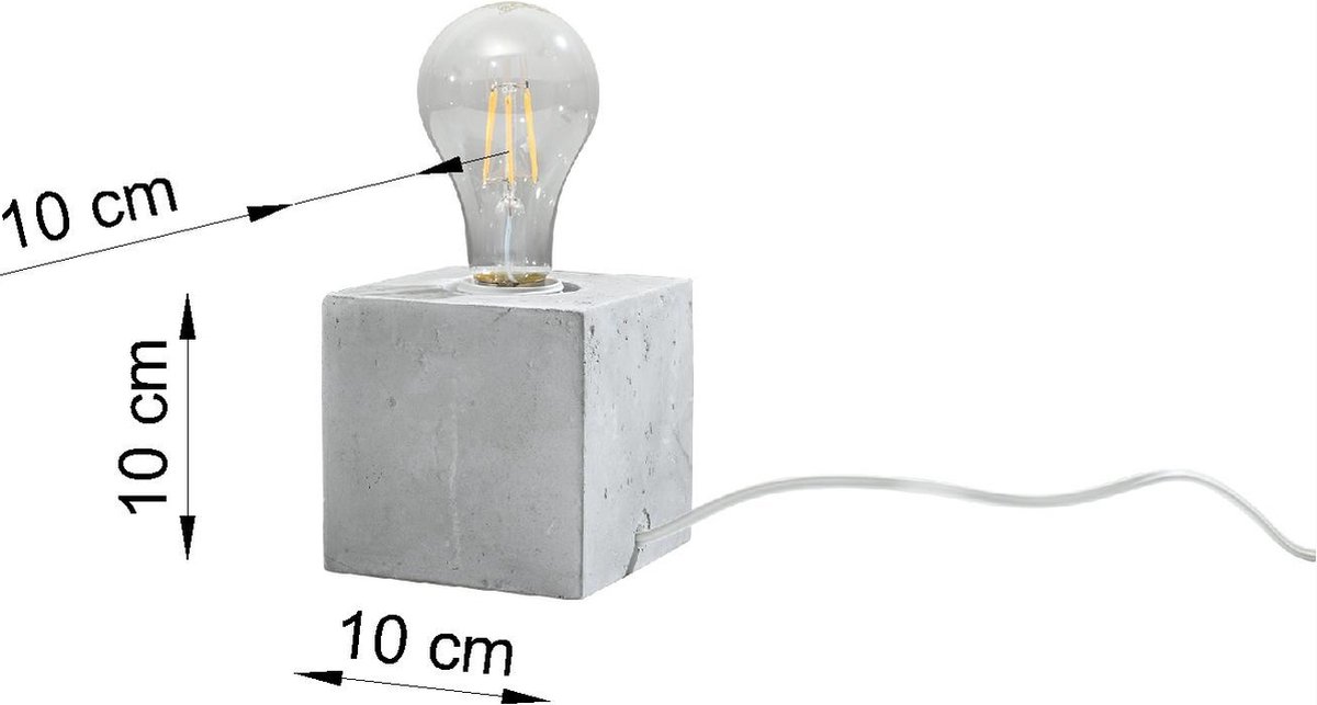 Lamponline Tafellamp Ariz Beton - Grijs