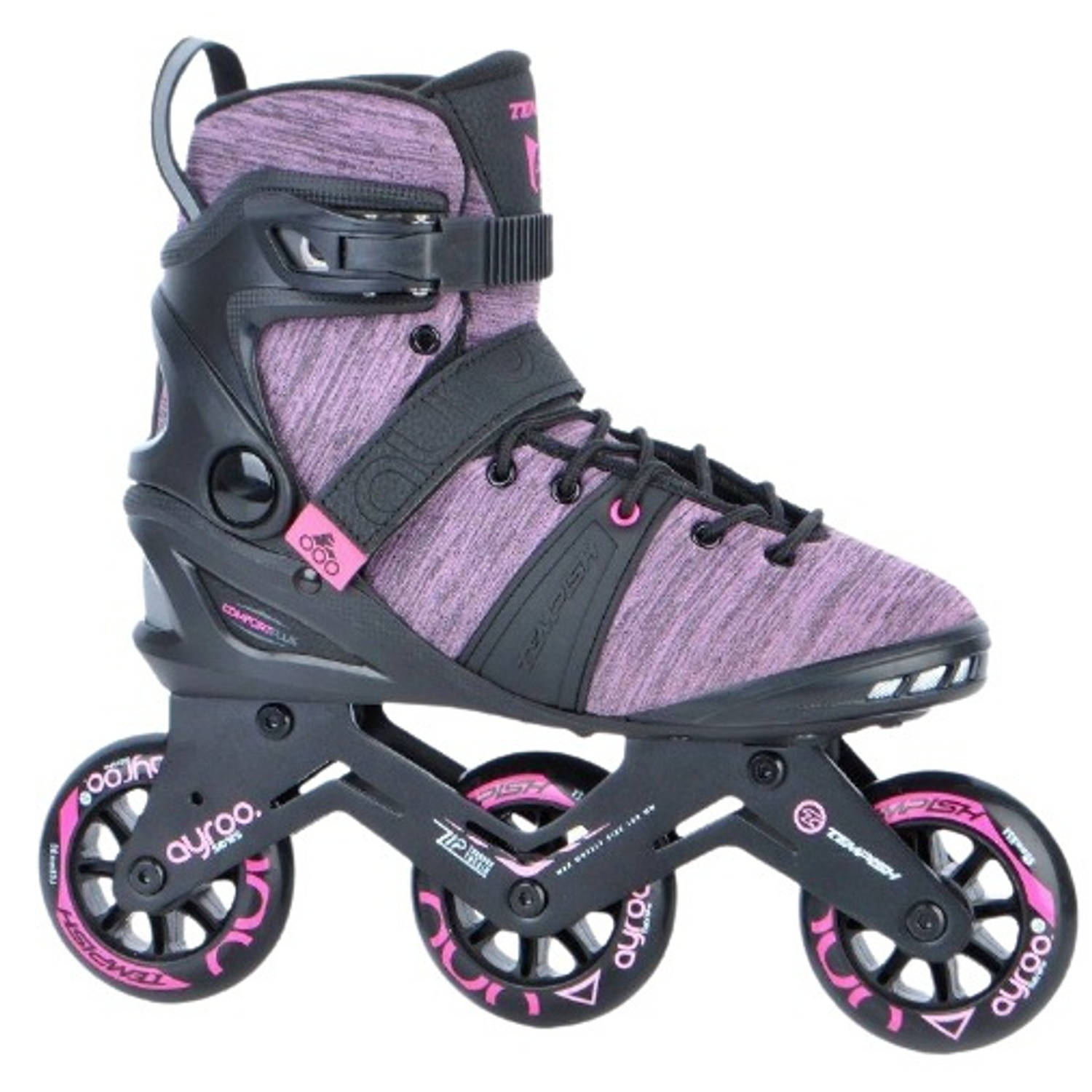 Tempish Inlineskates Ayroo 3x90 Dames 85a Zwart/ Maat 40 - Paars