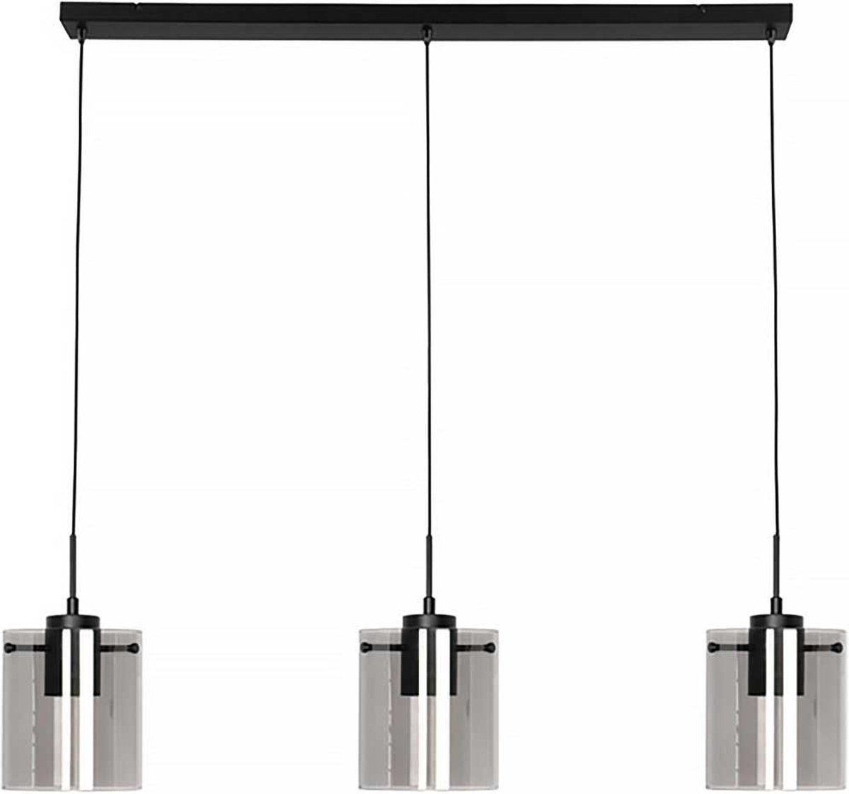 Freelight Hanglamp Interno 3 Lichts L 100 Cm - Zwart