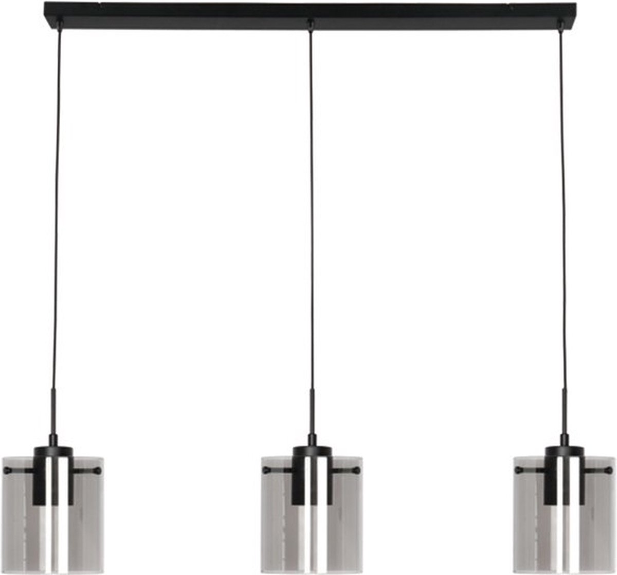 Freelight Hanglamp Interno 3 Lichts L 100 Cm - Zwart