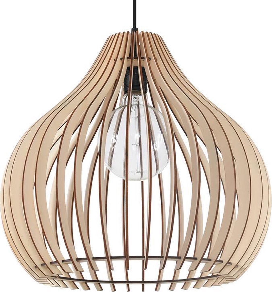 Lamponline Hanglamp Aprilla Ø 43 Cm Hout - Bruin