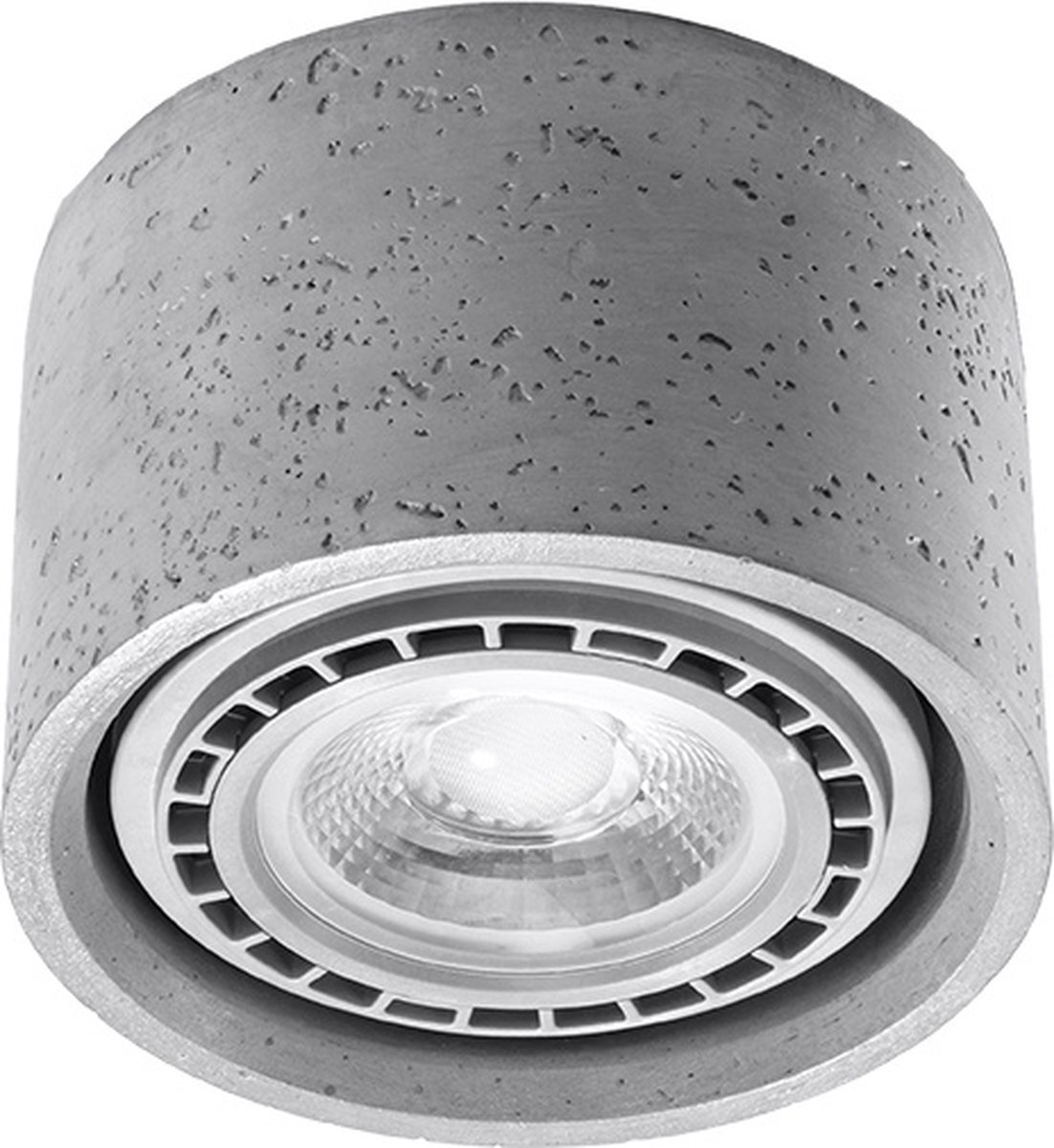 Lamponline Plafondlamp Basic 1 Lichts Beton - Grijs