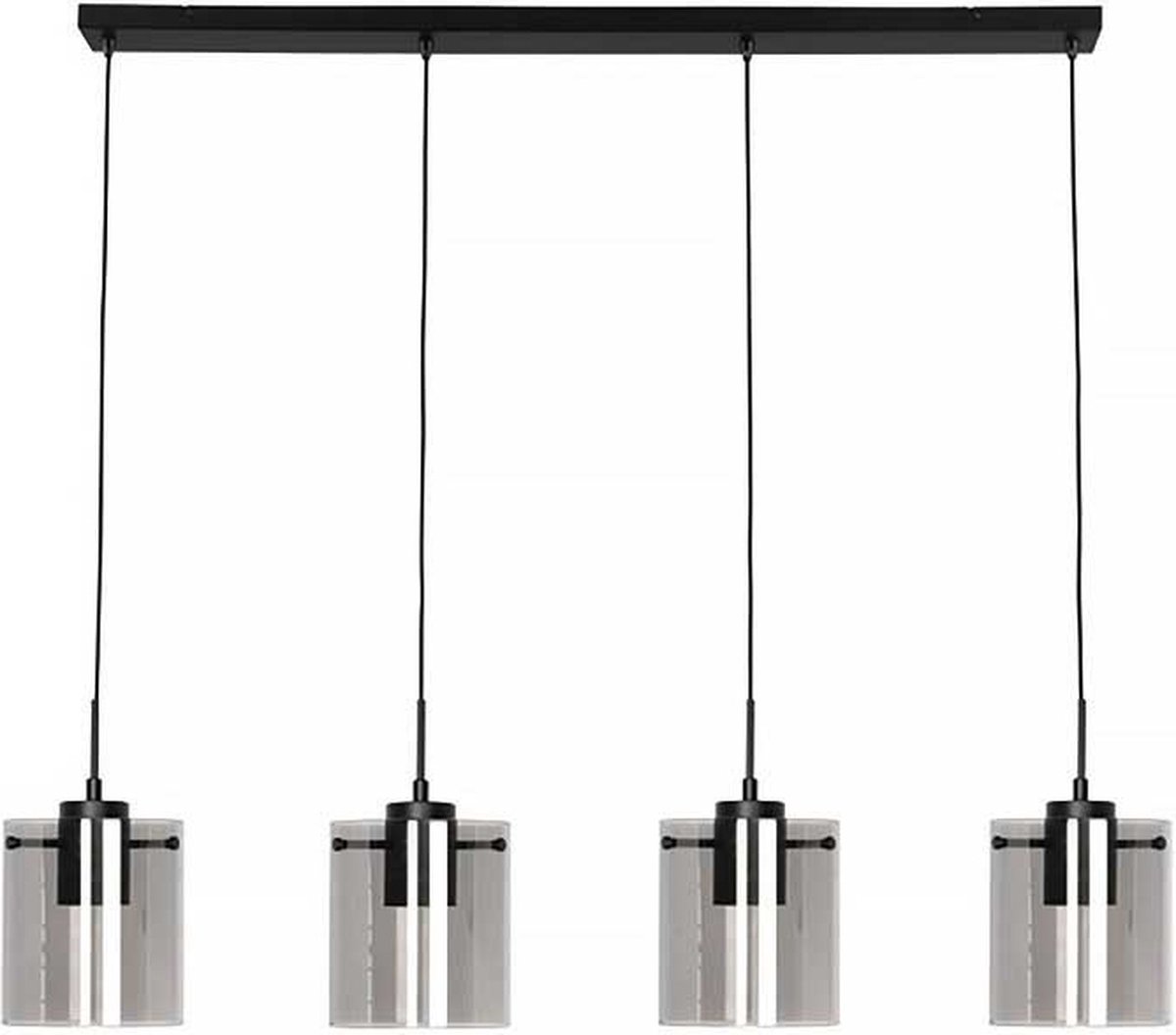 Freelight Hanglamp Interno 4 Lichts L 120 Cm - Zwart