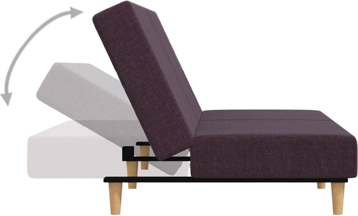 Vidaxl Slaapbank 2-zits Stof - Paars