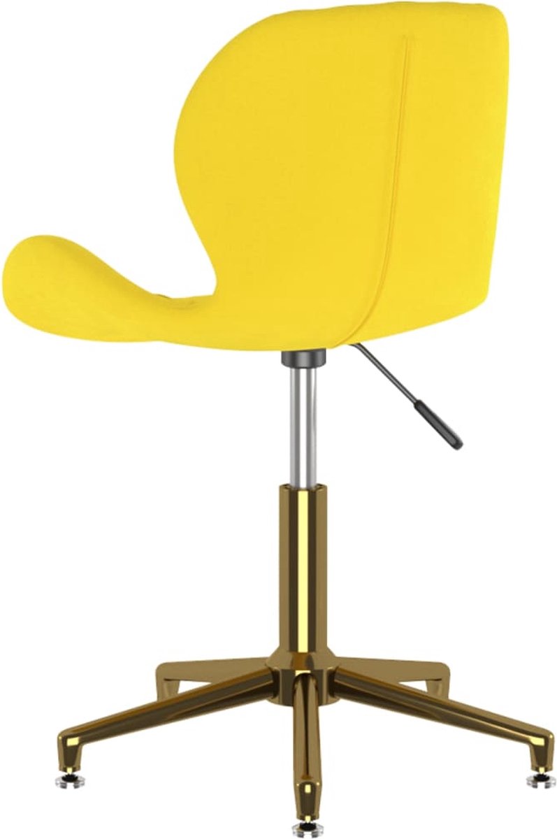 Vidaxl Eetkamerstoelen Draaibaar 2 St Fluweel Mosterd - Geel