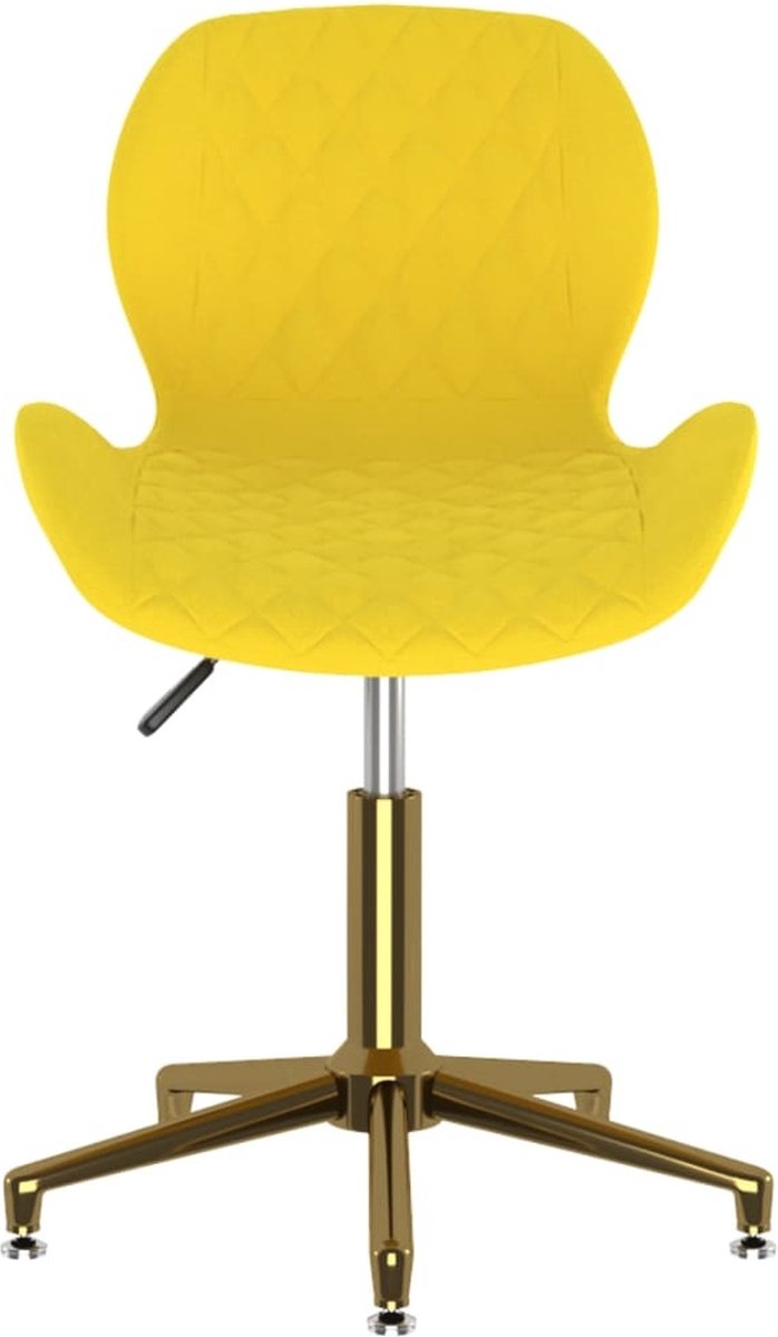 Vidaxl Eetkamerstoelen Draaibaar 2 St Fluweel Mosterd - Geel