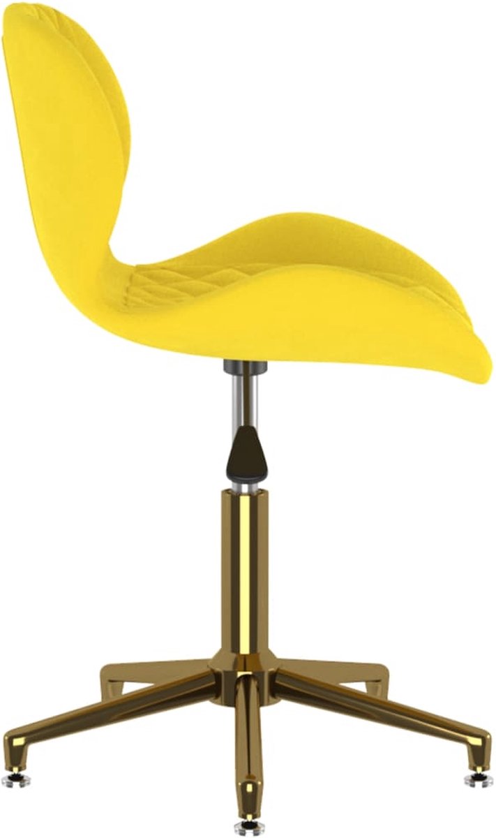 Vidaxl Eetkamerstoelen Draaibaar 2 St Fluweel Mosterd - Geel