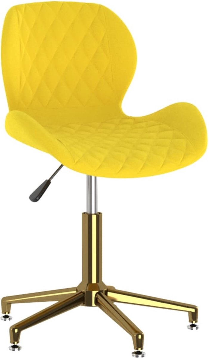 Vidaxl Eetkamerstoelen Draaibaar 2 St Fluweel Mosterd - Geel