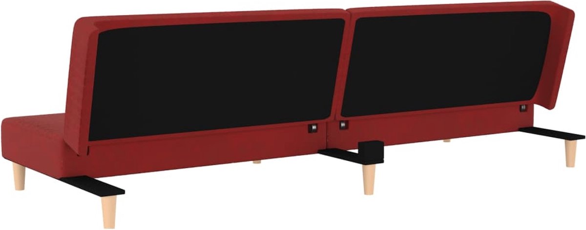 Vidaxl Slaapbank 2-zits Met 2 Kussens Fluweel Wijn - Rood