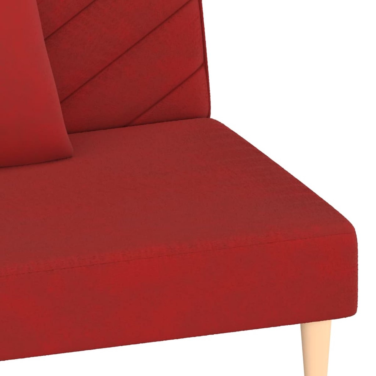 Vidaxl Slaapbank 2-zits Met 2 Kussens Fluweel Wijn - Rood