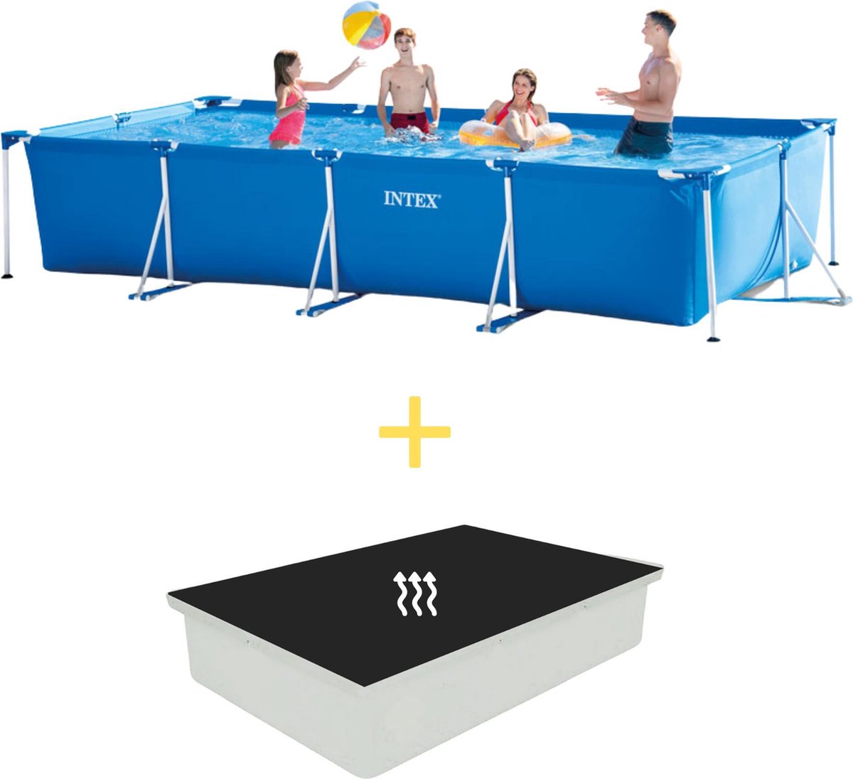 Intex Zwembad - Frame Pool - 450 X 220 X 84 Cm - Inclusief Solarzeil - Blauw