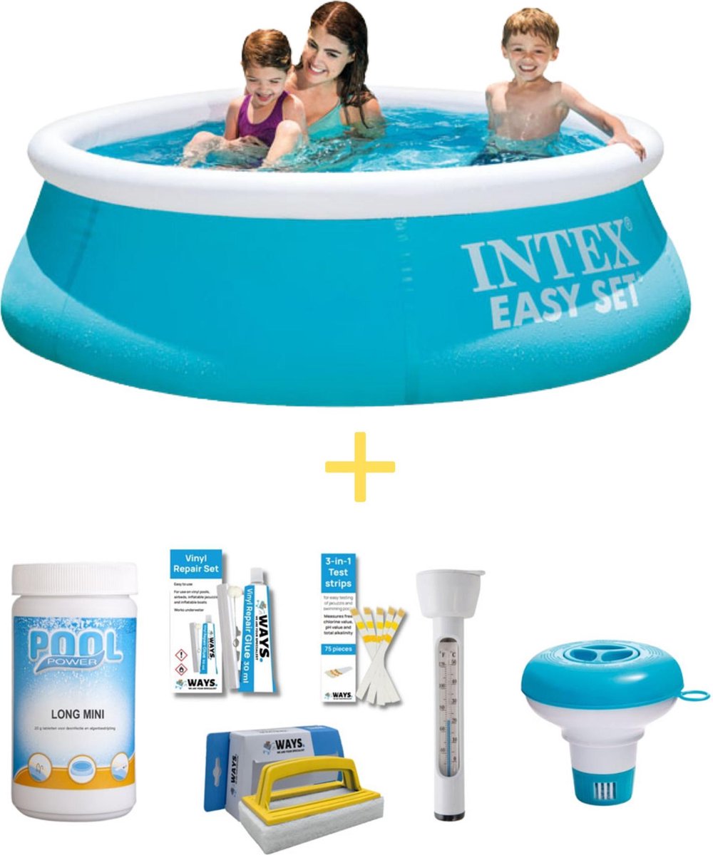 Intex Zwembad - Easy Set - 183 Cm - Inclusief Ways Onderhoudspakket - Blauw