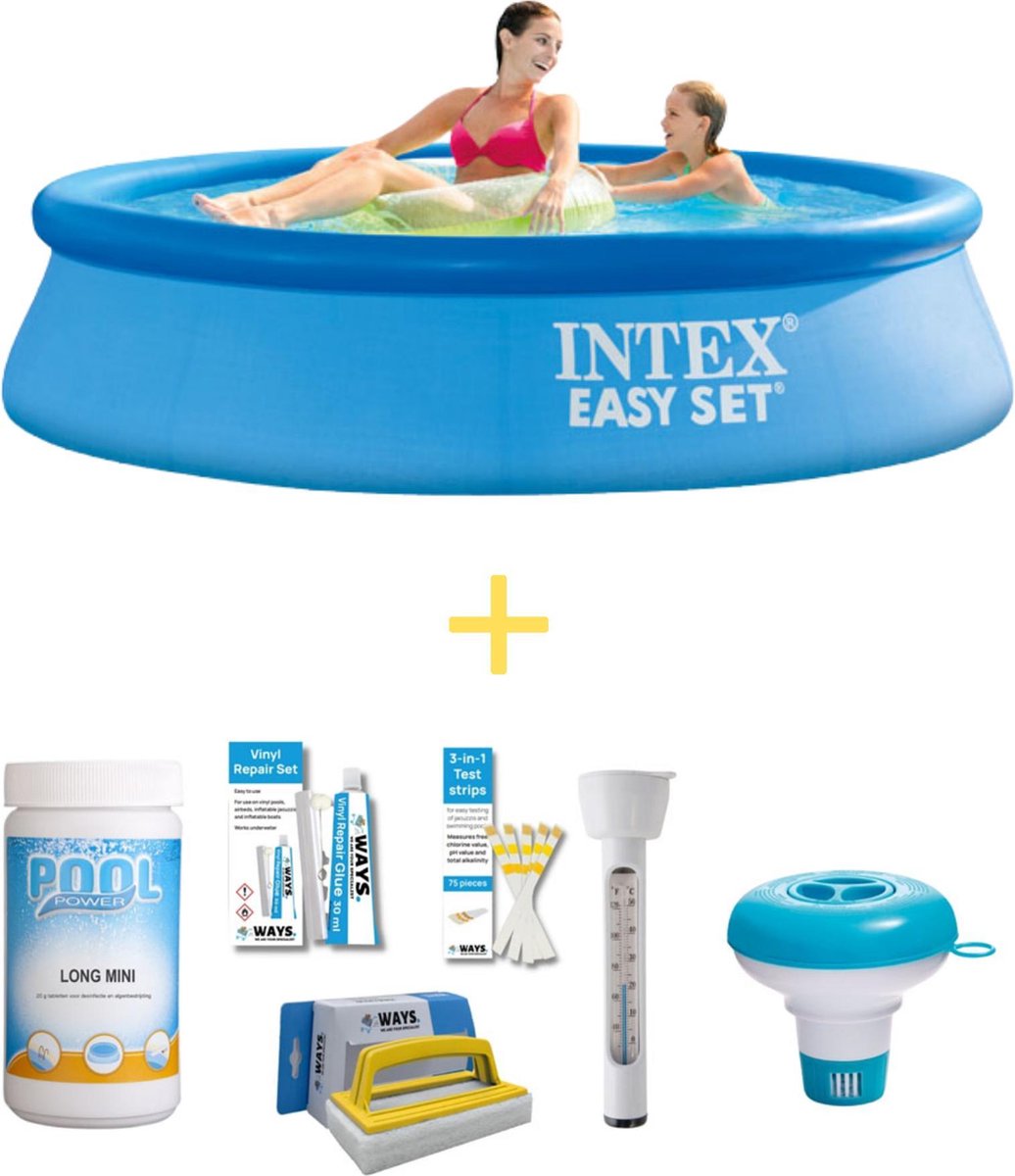 Intex Zwembad - Easy Set - 244 X 61 Cm - Inclusief Ways Onderhoudspakket - Blauw