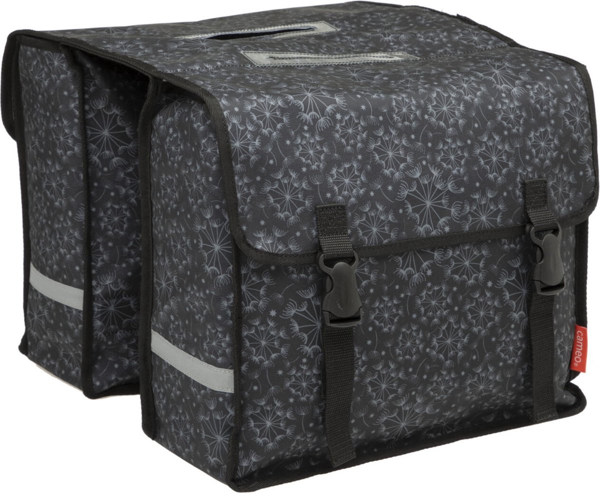 Cameo Dubbele Fietstas Tara 30 Liter Polyester - Zwart