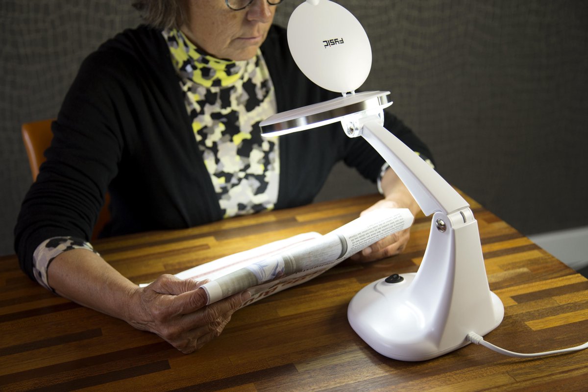 Fysic Led Tafel Loeplamp, Vergroting 2,25x Fl-30led Wit