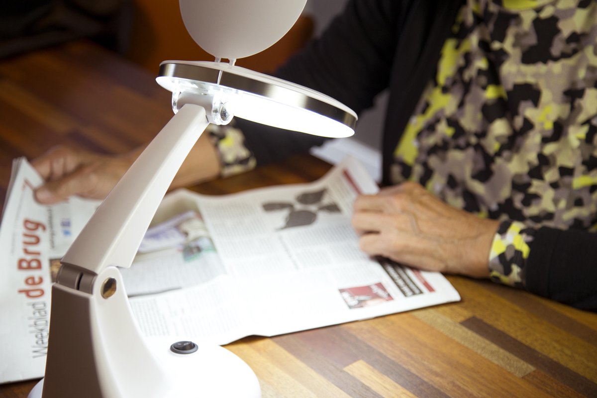 Fysic Led Tafel Loeplamp, Vergroting 2,25x Fl-30led Wit