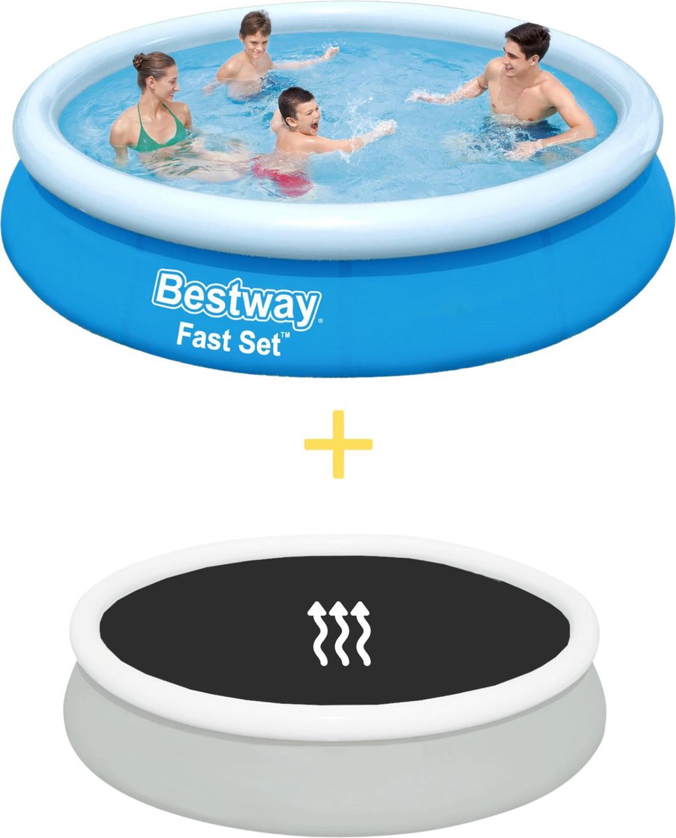 Bestway Zwembad - Fast Set - 366 X 76 Cm - Inclusief Solarzeil - Blauw