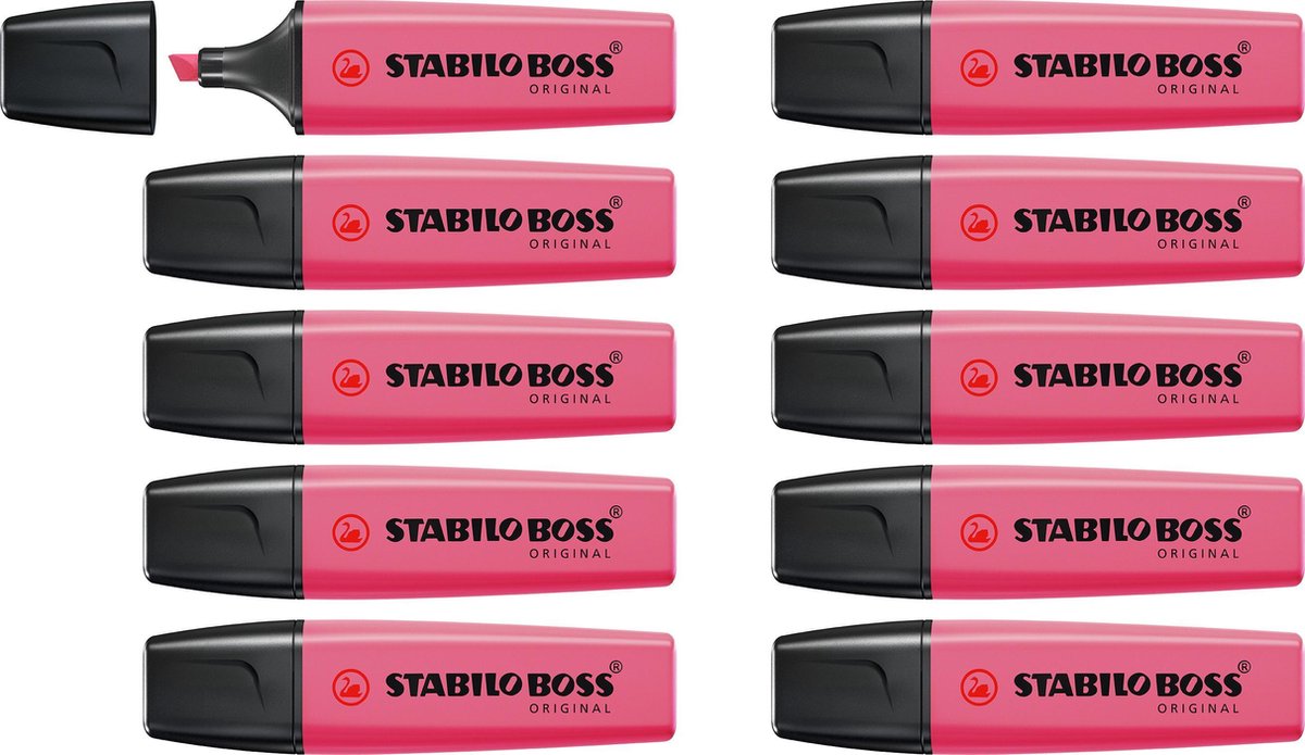 Stabilo Boss Original - Markeerstiften - 10 Stuks - Roze