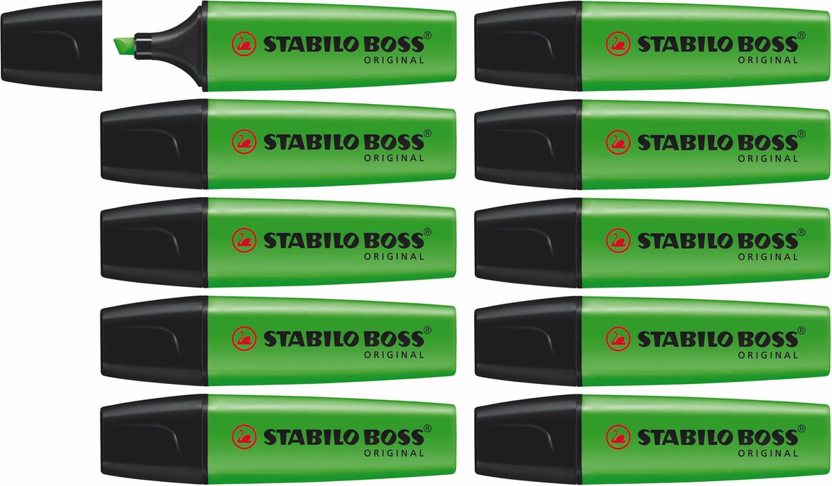 Stabilo Boss Original - Markeerstiften - 10 Stuks - Groen