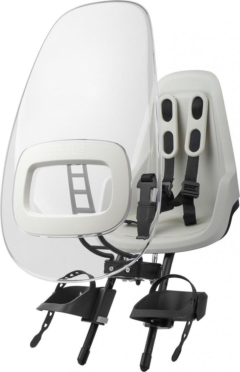 Bobike Windscherm One+ Snow Wit - Zwart