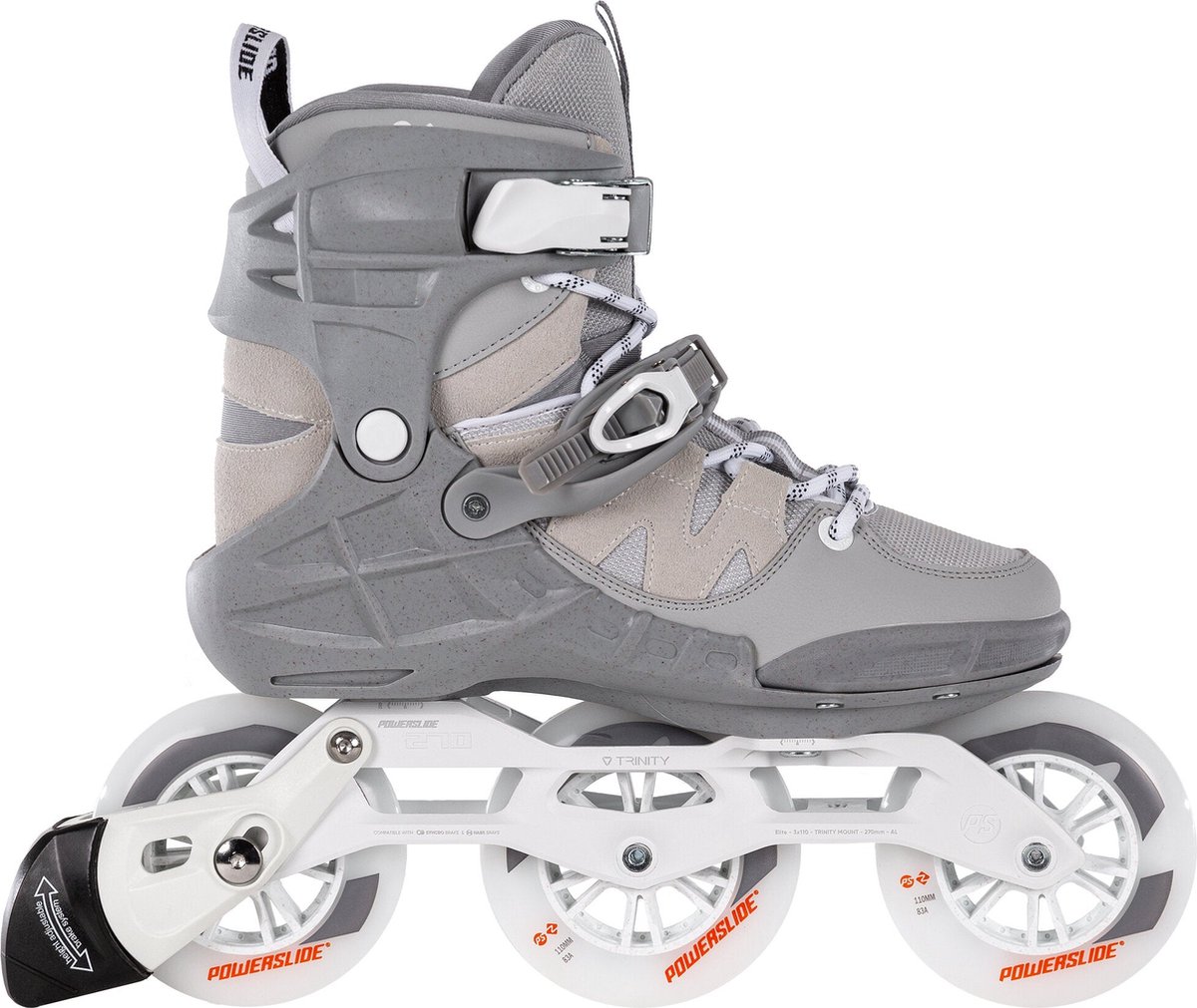 Powerslide Inlineskates Phuzion Argon 110 Softboot 83a Maat 42 - Grijs