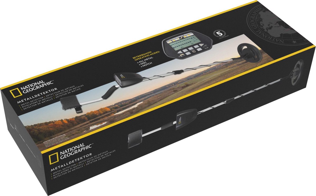 National Geographic Metaaldetector 100 - 125 Cm Staal - Zwart