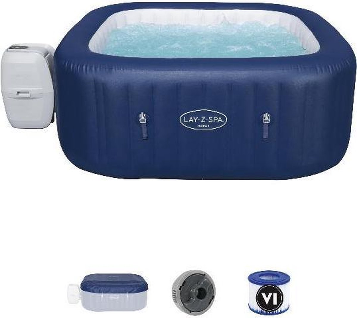 Bestway - Jacuzzi - Lay-z-spa - Hawaii - Opblaasbaar - Bubbelbad - Incl. Toebehoren - 180cm X 180 Cm - Blauw