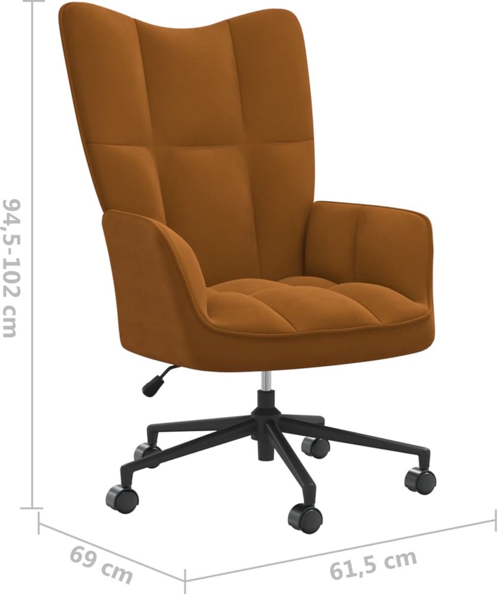 Vidaxl Relaxstoel Fluweel - Bruin