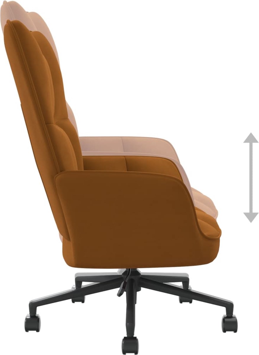 Vidaxl Relaxstoel Fluweel - Bruin