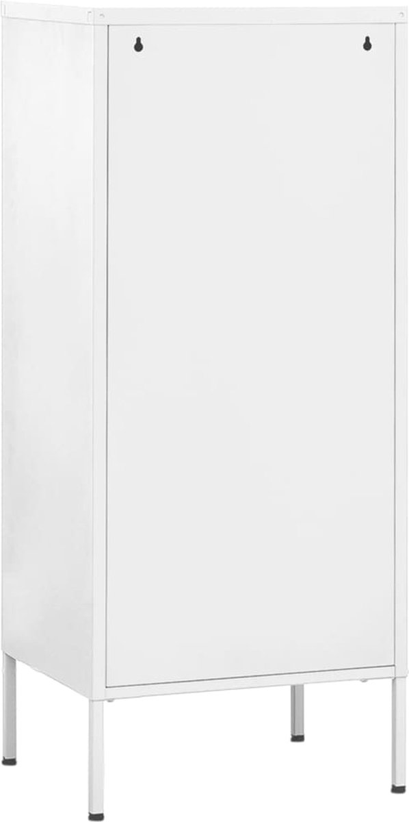 Vidaxl Opbergkast 42,5x35x101,5 Cm Staal - Wit